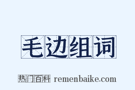 毛边组词是什么意思的图片